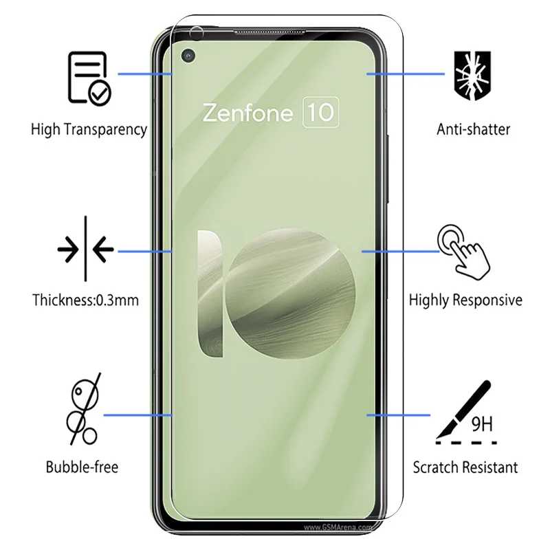 3Vnt apsauginis stiklas Asus Zenfone 10 0Z 10 Z Zenfone10 grūdinto stiklo ekrano apsaugos šarvai saugos plėvelė 5.92In