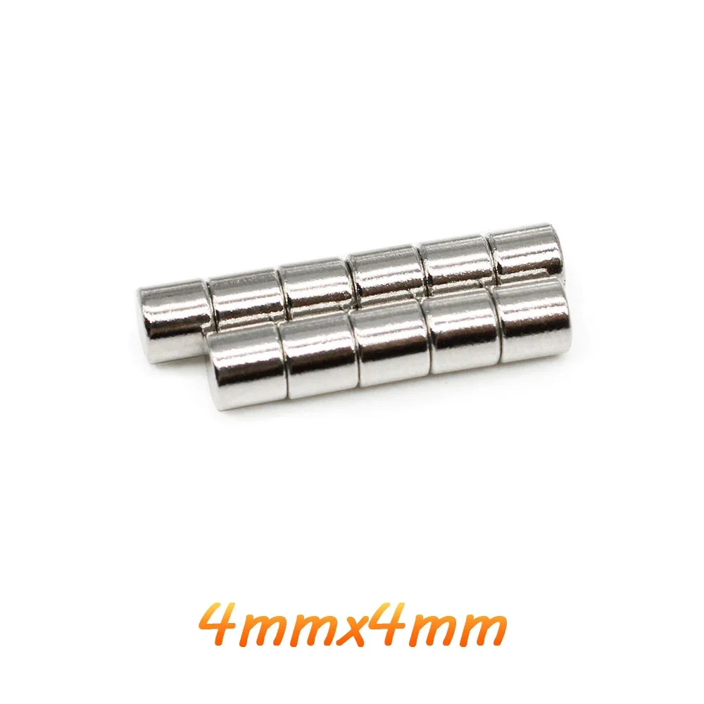50/100/200/500/1000PCS 4x4 Mini maži apvalūs retųjų žemių magnetai N35 4x4mm diskas Nuolatinis NdFeB Stiprūs galingi magnetai 4*4 mm