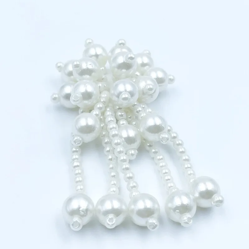 5PCS Išskirtinės rankomis karoliukais puoštos netaisyklingos perlų sagos 