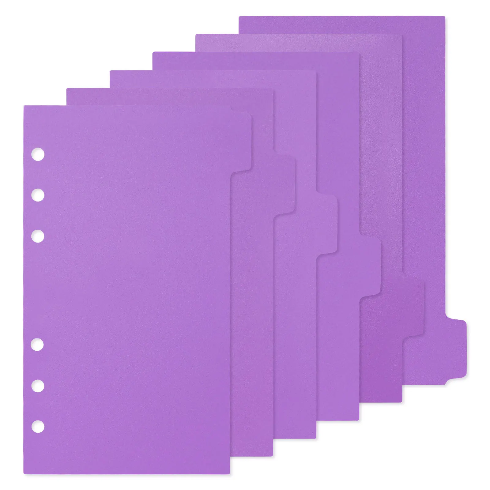 6Pcs A6 Transparen Pink Purple Segtuvas Kišenės Segtuvo aplankai nešiojamojo kompiuterio skirstytuvo puslapiui Neperšlampamas PVC lapų dokumentų padavimo krepšys