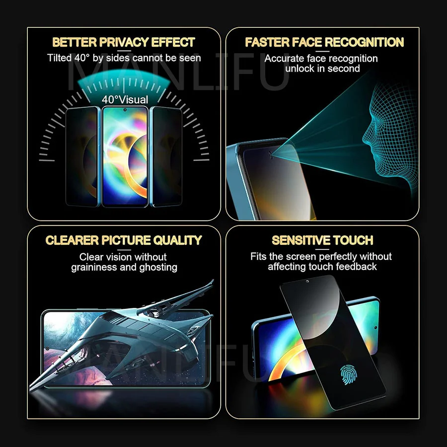 Anti Spy Glare grūdintas stiklas Honor Magic 5 Pro 5Pro Magic5 Magic5 Magic5Pro Anti Explosion viso dangtelio apsauginė ekrano apsauga
