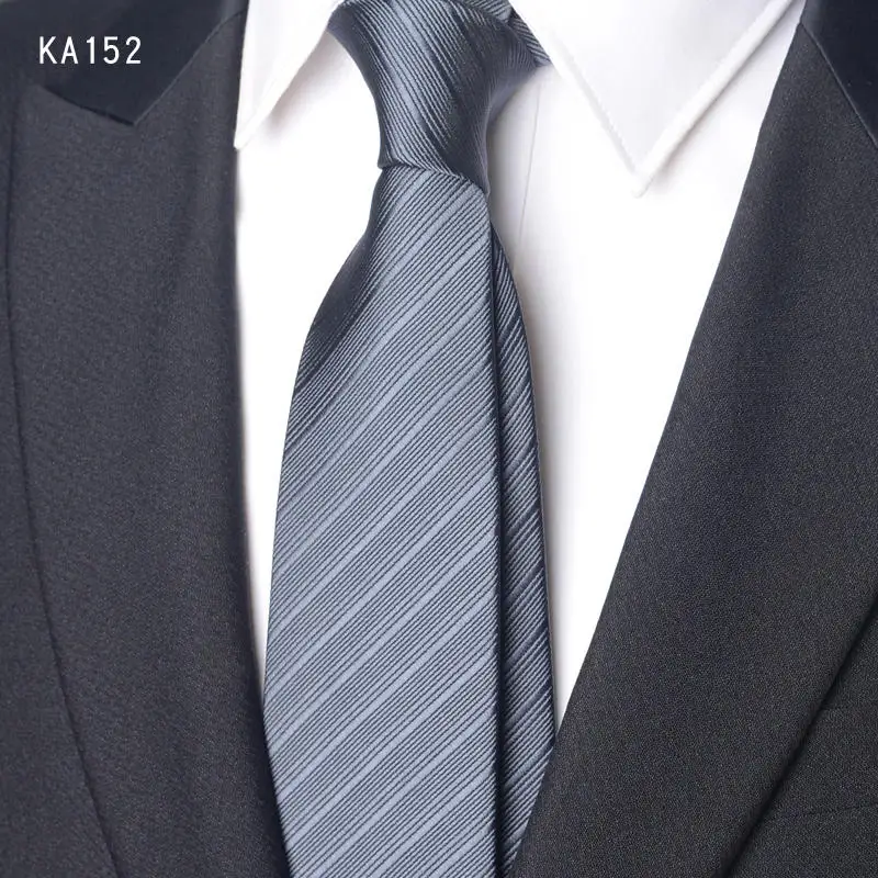 Aukštos kokybės juodos, pilkos, mėlynos, storos ir plonos juostelės, 8cm verslo kostiumo kaklaraištis, vyriška dovana, profesionalus kaklaraištis