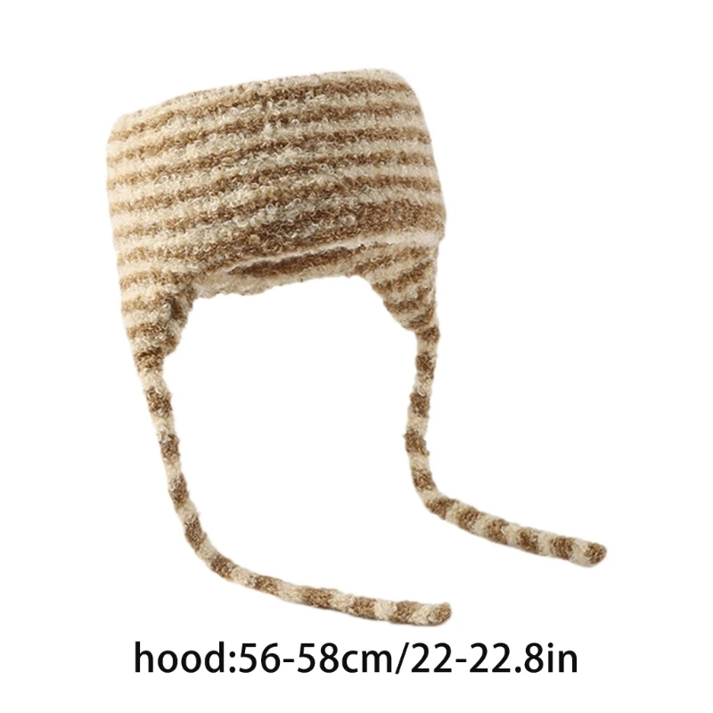 B36D Rankų darbo megztos galvos juostos Žiemos ausų šildytuvai Ausų juostos Užvalkalai šaltam orui Tuščios viršutinės kepurės Vyraujantis galvos įvyniojimas