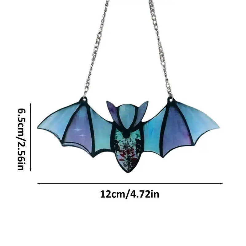 Helovino šikšnosparnių pakabinimo dekoravimas Akrilo vaivorykštės gamintojas Saulės gaudytojų dekoravimas Daugkartinio naudojimo akrilo šikšnosparnių dekoravimas miegamajame