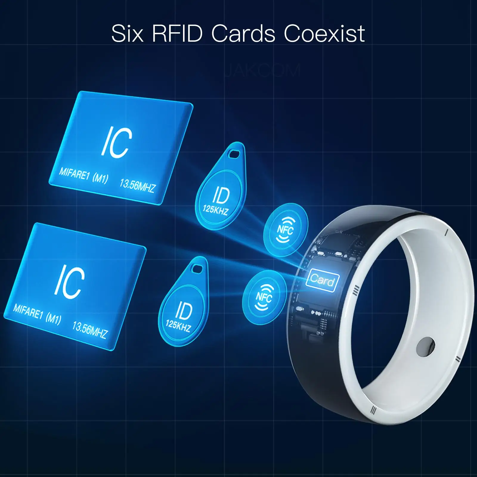 JAKCOM R5 išmanusis žiedas Vyrams moterys pvc kortelės rašalinis spausdintuvas magija 1k NFC rakto žyma 125 kHz lustas monny 13 56 RFID saugos parduotuvė JC ID D11