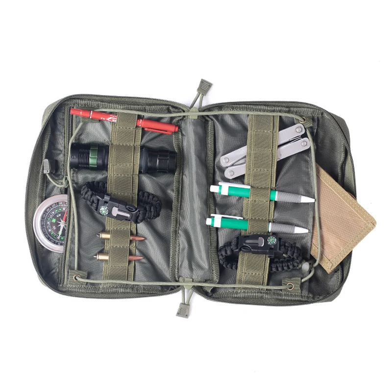 Military Tactical Molle Admin Pouch Medical Organizer Utility EDC Bag Outside Travel Camping Hikeing Hunting Accessory Waist Pack