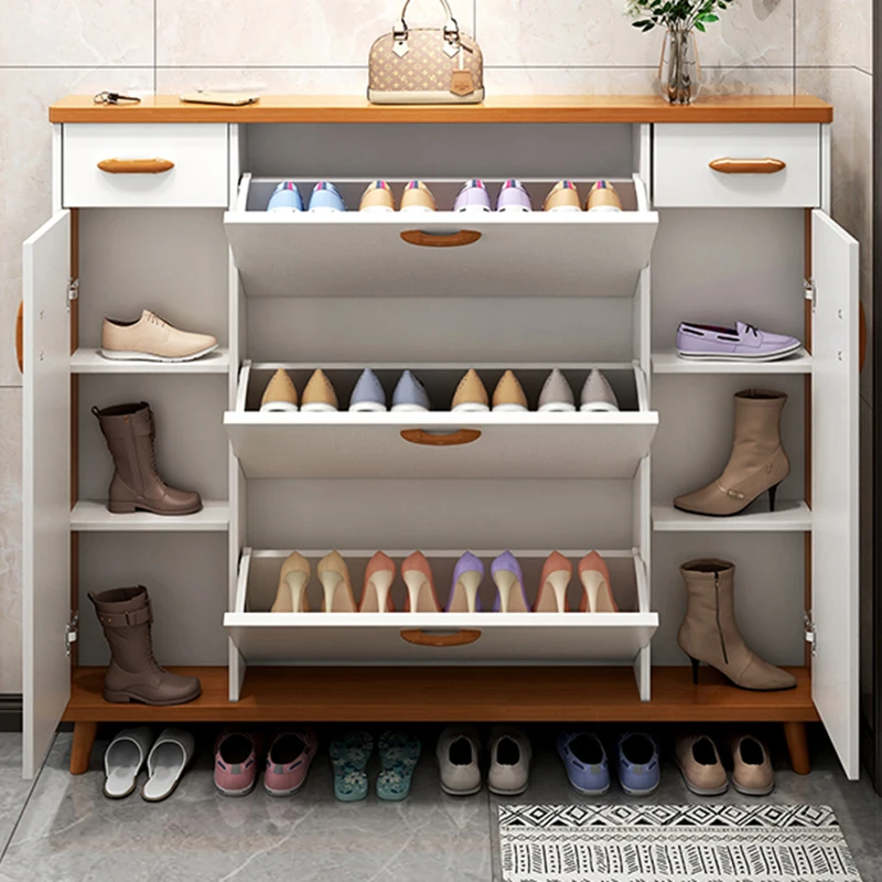 Modernios itin plonos batų spintelės Durys Įėjimas Vertikali balta batų lentyna Minimalistinis Atsparus dulkėms Zapatera Organizador Namų baldai