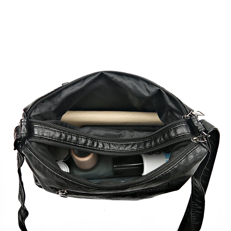 Moteriškas maišelis Pagrindinis avikailio grūdas Moteriškos minkštos odos rankinės Aukštos kokybės vintažiniai kryžminiai krepšiai moterims Solidūs krepšiai per petį