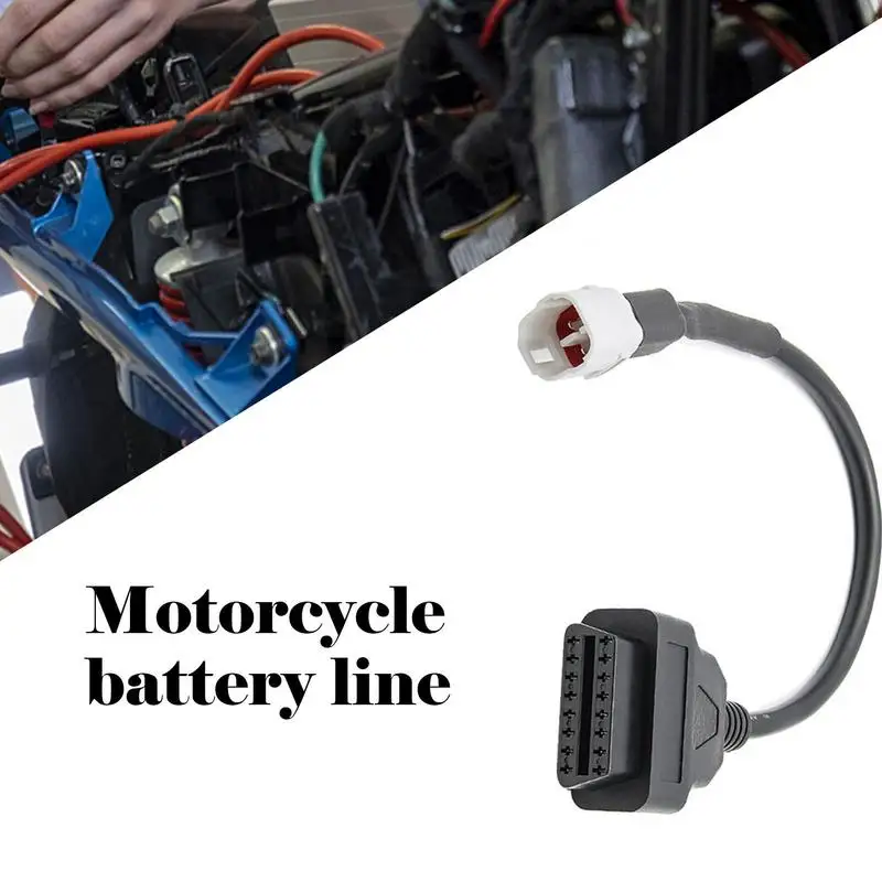 Motociklų diagnostikos jungtis & Kabelis Motociklo prailginimo kabelio adapterio maitinimo šaltinio jungtys 4 kontaktų kištuko kabelis