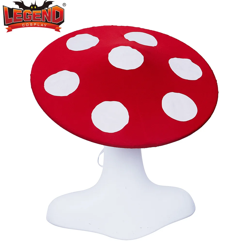 Mushroom Hat Cosplay Red Toad Mushroom Hat Kostiumo kepurė Kinoko Komori Cospaly kostiumų aksesuarai Galvos apdangalai Juokingos skrybėlės vakarėliui