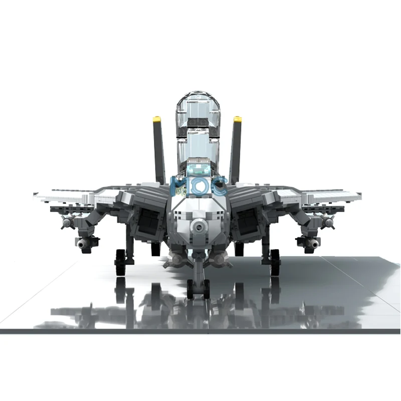 NAUJAS planas MOC erdvėlaivio modelis F 14D Super Tomcat statybinis blokas 