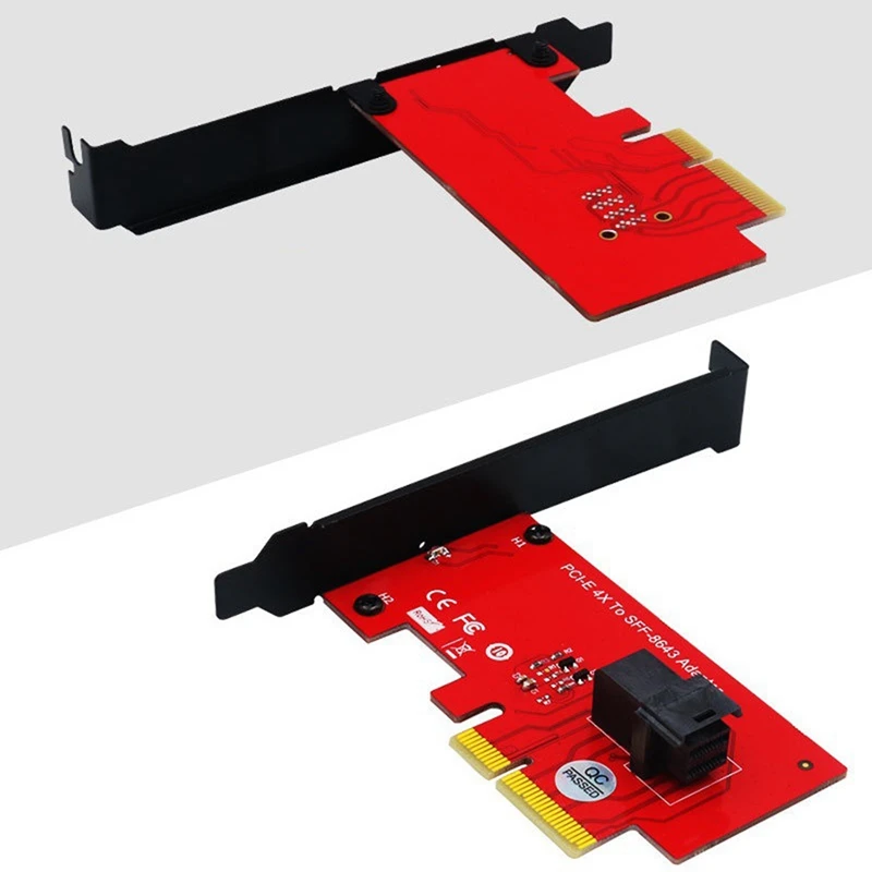PCI Express 4X į SFF-8643 adapteris U2 NVME SSD į PCI-E 4X stovo kortelė U.2 Pcie Nvme SSD palaikymui