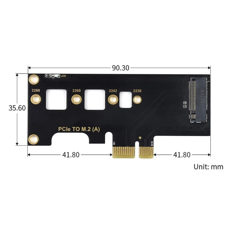 PCIE į M.2 adapteris didelis greitis NVMe SSD padidinimo pavaros greičiuiRaspberryPi CM4 palaiko skaičiavimo modulį 4