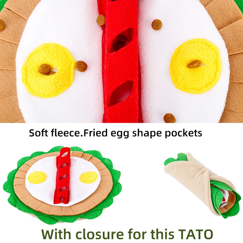 Thin Burrito Sniff Dog Training Toy IQ Dog Training Play Sniff Pet Supplies Puzzle Slow Food Dog Bowl Toy New 2020