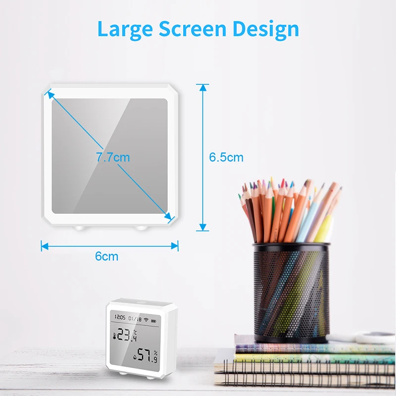 Xiaomi Youpin Hygrothermograph Wifi Smart temperatūros ir drėgmės jutiklis su LCD ekranu Skaitmeninis ekranas Belaidis termometras