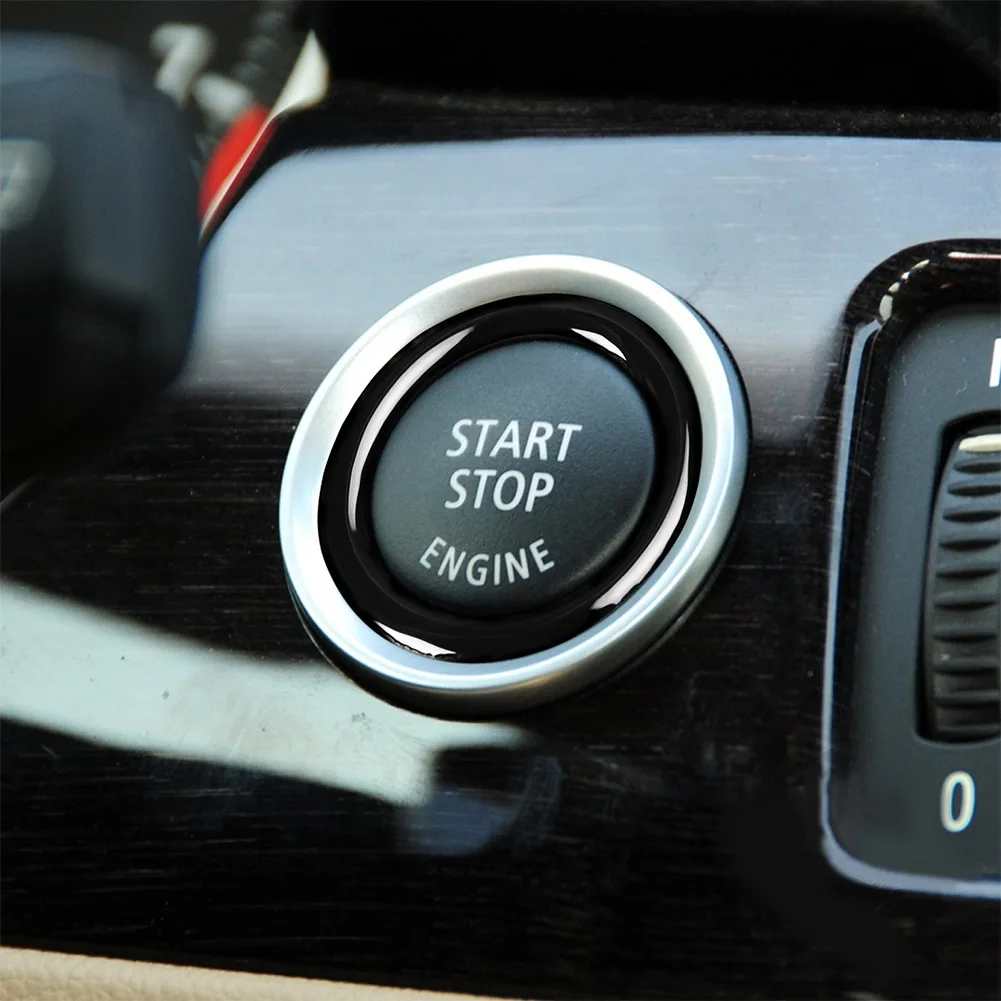 skirta 3 serijos BMW pagerinkite savo vairavimo patirtį Uždegimo rakto apskritimo lipduko apdaila automobilio variklio užvedimo sustabdymo mygtukui