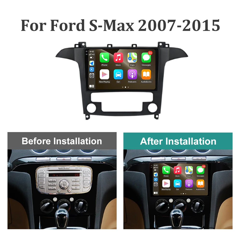 skirta Ford S-Max 2007 - 2015 Android 13 automatinis radijas Automobilių multimedijos grotuvas GPS navigacijos ekranas DSP Stereo 4G TEGUL BT Carplay 2 din