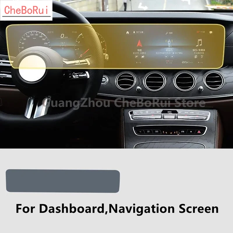 skirta Mercedes-Benz E klasei 16-22 W213 S213 C238 prietaisų skydelis, navigacijos ekranas skaidrus TPU apsauginė plėvelė Remontas nuo įbrėžimų