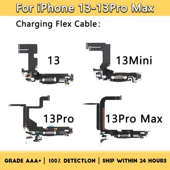 Įkrovimo lankstus laidas, skirtas iPhone iPhone iPhone 13 13Pro Max 13 Pro 13Mini USB įkroviklio prievado jungties jungtis su mikrofonu Flex Pakeiskite dalį