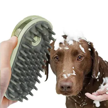 Šampūno šepetys naminiams gyvūnėliams Nešiojamas šunų vonios šepetys su šampūno dozatoriumi Šunų vonios šepetys jautriai odai valyti trumpai