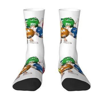 Šaunios MMS šokoladinės saldainių kojinės Vyrai Moterys Šiltas 3D spausdinimas Animacinis personažas Krepšinis Sportinės kojinės