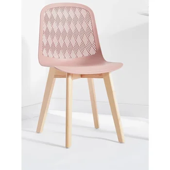 šiaurietiškos plastikinės kėdės moderni minimalistinė namų atlošo kėdė kūrybiniai medžio masyvo valgomojo stalai ir kėdės biuro kompiuterių knygos a