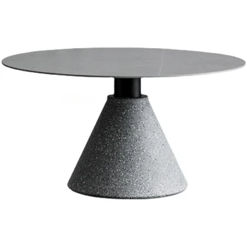 Šiaurės šalių lengvas prabangus metalinis kavos staliukas Pagrindinis Kūrybinė sofa Šoninis stalas Galinis stalas Svetainės baldai Apvalūs maži stalai