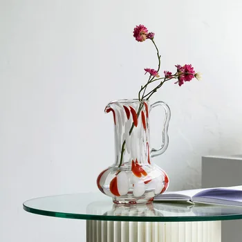 Šiaurės šalių paprastos mažos šviežių spalvų dėmės Hidroponinis stiklas Vazos papuošalai Svetainė Veranda Darbastalio gėlių kompozicija Vazos amatai