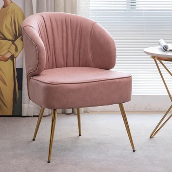 Šiaurės šalių svetainės kėdės Moderni oda Rožinė Prabangaus dizaino svetainė Fotelis suaugusiems Cadeira Gamer Namų baldai MQ50KT