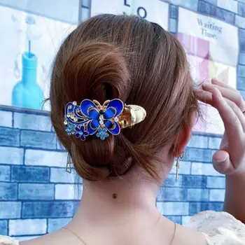 Šukuosenos įrankiai Metalas Visų rungtynių drugelio plaukų segtukas Kalnų krištolas Ančiuko spaustukas Korėjietiško stiliaus plaukų segtukas Moteriški plaukų aksesuarai