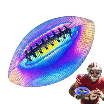 Švytintis atspindintis futbolo fluorescencinis šviesą atspindintis kamuolys Fluorescencinis PU odinis treniruočių kamuolys Įžiebkite žaislų dovanų žaidimą