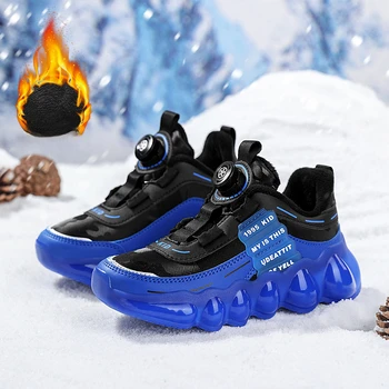 Žiema Vaikai Kulkšnis Sniego batai Pliušiniai šilti bėgiojimo batai Rudens berniukai Neslystantys Lengvi Patogūs vaikai Mergaitės Sportbačiai Bėga