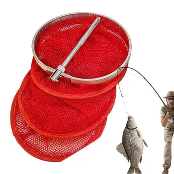 Žuvų žvejybos tinklas Krepšio surinkimo krepšys Nailono tinklelis Gaudymas lauke Lengvi sulankstomi masalo gaudyklės Krepšys Krabų krepšys Narvas